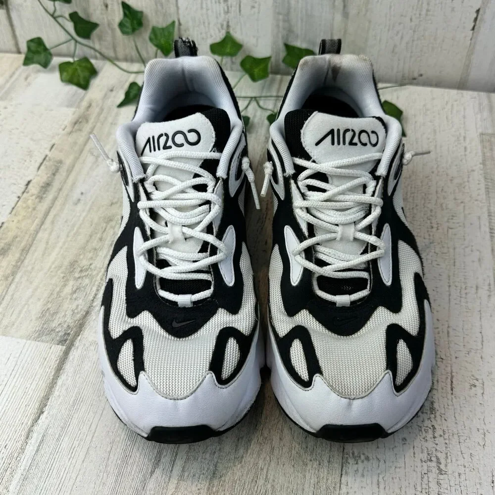 Nike Men's Air Max 200 Running Shoes White Black AQ2568-104 Size 11